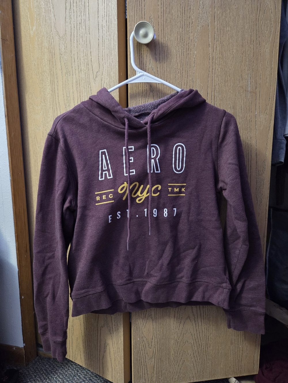 NYC Women's Burgundy Hoodie Sweater